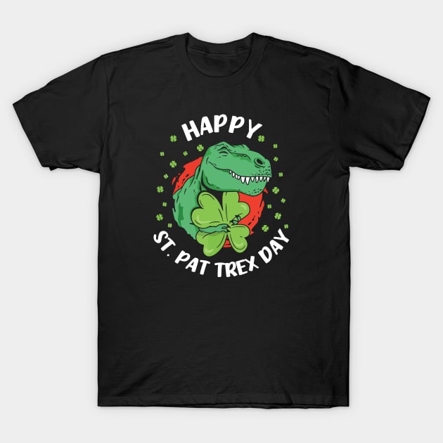 Happy St Pat Trex Day Dino St Patricks Day Toddler Boys Kids T-Shirt by Shaniya Abernathy